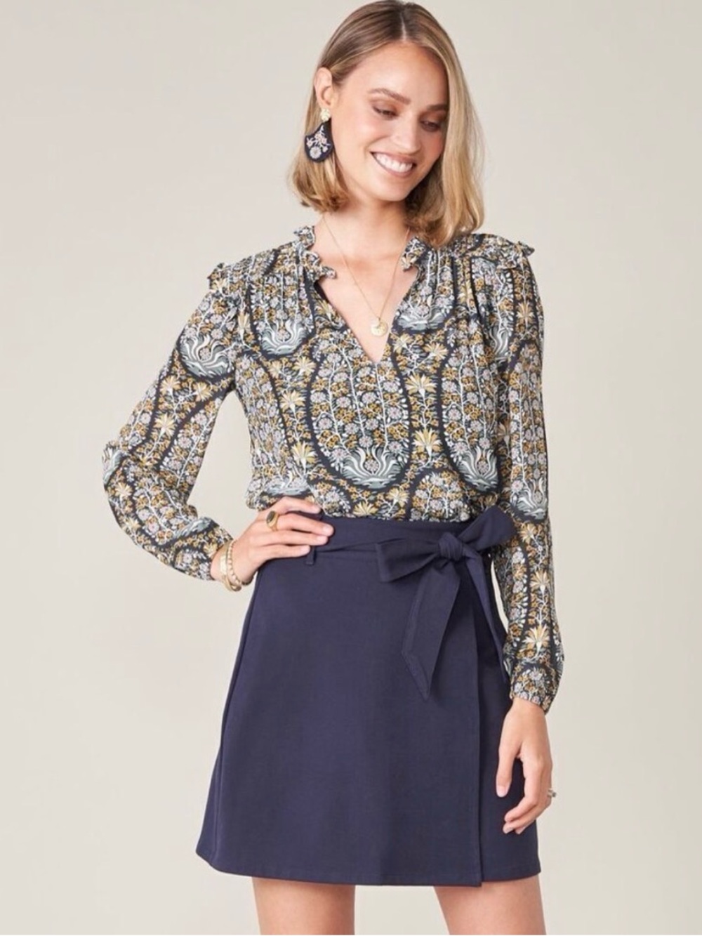 Spartina Aisley Blouse Jones Hundred Paisley Size XL